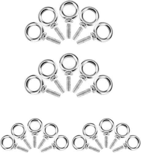 Vista 16 de QWORK Perno de ojo, paquete de 20 pernos de elevación de acero inoxidable de grado marino de 1/2 pulgada -13 x 1-1/2 pulgadas, de grado marino Lote