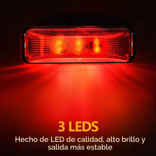 Vista 4 de Yahenda 20 Piezas Luces Marcadoras LED para Remolque de 3.9 Pulgadas con 3 LED, Luces Marcadoras Laterales Impermeables Rectangulares para Camión RV