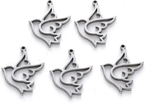 Vista 9 de Mega Pet 304 Stainless Steel Pendants Color de acero inoxidable # mariposa