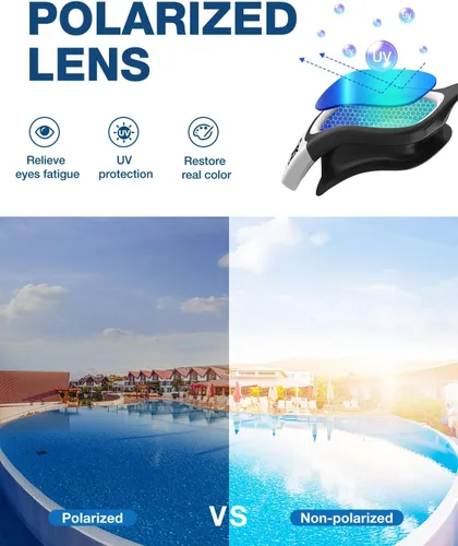 Vista 2 de ZIONOR G1 - Gafas de natación polarizadas unisex para mujeres adultas, antiniebla, 100% anti UV, gafas de buceo