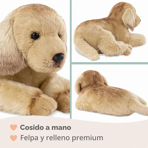 Vista 5 de Bearington Baker The Everyday Golden Retriever Animal de Peluche, Cachorro de Peluche de 13 Pulgadas, Ideal como Regalo de Navidad, San Valentín