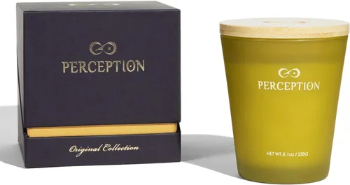 Vista 9 de PERCEPTION AROMAS Vela perfumada de lujo, tomillo de sándalo, vela de cera de soja vertida a mano con caja de regalo, fragancias elegantes, tiempo