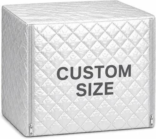 Vista 11 de Cubierta de protección contra el polvo para equipos de ajuste personalizado hecha a medida con texto o logotipo personalizado para muebles y equipos
