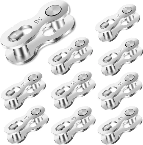 Vista 11 de Cadena de bicicleta de 6/7/8 velocidades 1/2" x 3/32" 116 eslabones Cadena BMX Cadena de bicicleta de 7 velocidades Cadena de 8 velocidades Cadena