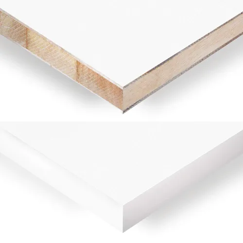 Vista 3 de Bandas de borde de PVC, 7/8 "x 25 pies mate blanco ribete de chapa no pegado para muebles de gabinete de mesa Matt blanco