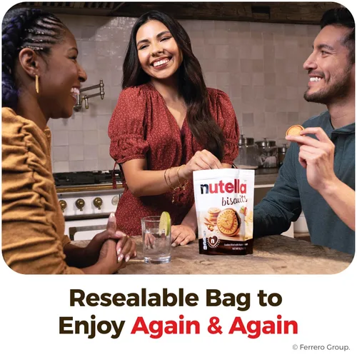 Vista 5 de Galletas Nutella, Pasta de Avellana con Cacao, Galletas de Sandwich, Bolsa de 20 unidades (Paquete de 3)