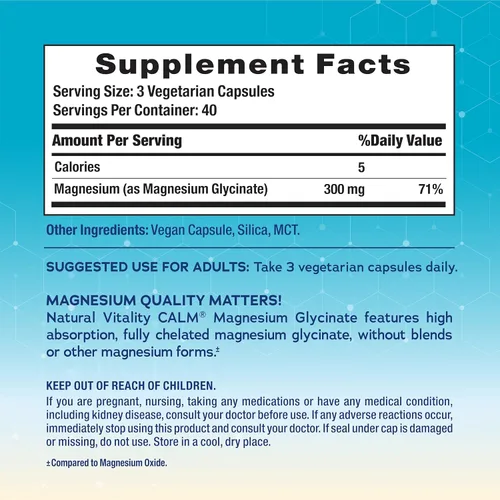 Vista 2 de Natural Vitality Magnesio tranquilo, 120 CT