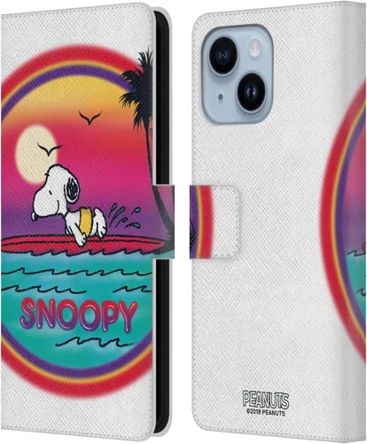 Vista 86 de Head Case Designs Funda de piel con licencia oficial de Peanuts Beach Surf Snoopy Boardwalk Airbrush compatible con Apple iPhone 11