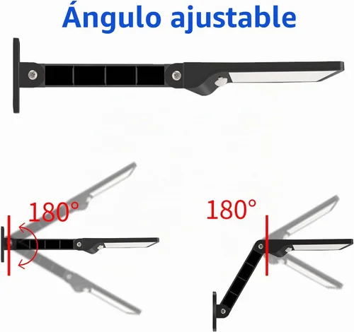 Vista 4 de Luces solares para exteriores con control remoto, 56 LED de ángulo ajustable de 180°, luz nocturna de seguridad, sensor de movimiento exterior
