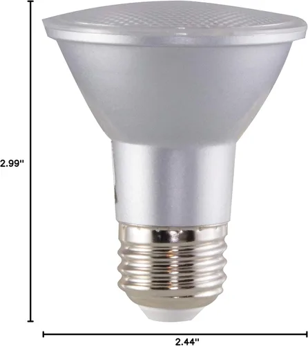 Vista 5 de Satco S29405 6.5 vatios 120 voltios; bombilla LED reflectora PAR20; 2700 K; ángulo de haz de 40 grados; base media E26 (6 bombillas)
