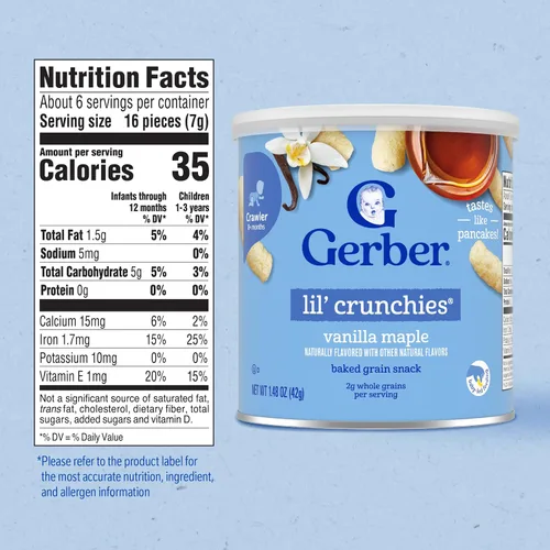Vista 2 de Gerber Graduates Lil 'Crunchies, Cheddar suave, 1.48 oz (6 unidades)