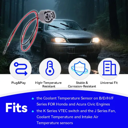 Vista 4 de Sensor de temperatura del refrigerante, interruptor de presión de aceite, enchufe de cable coleta, ajuste para Honda Civic Prelude Accord B/D/H/F