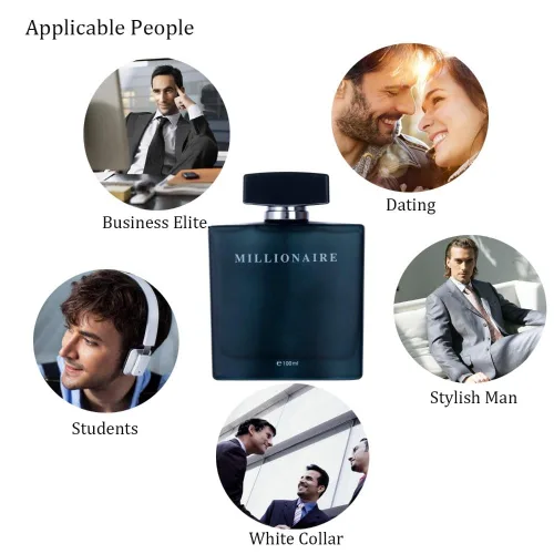 Vista 4 de PERFUME&BEAUTY Nuevo Perfume Eau de Parfume para Hombre, Spray de 3.4 oz Parfume para Hombre 100 ML - Black Millionaire