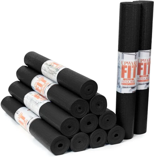 Vista 8 de 12 or 16-Pack Value Yoga Mat, 68" x 24" Non Slip Exercise Mat, 3mm Thick Gym Mat, Bulk Non Toxic Yoga Mats for Schools and Studios
