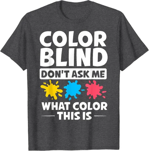 Vista 22 de Color Blind Camiseta Test Funny Glasses Visions, Negro