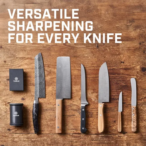Vista 5 de TUMBLER Pro Rolling Knife Sharpener™ - Afilado de cuchillos hecho fácil - Kit de afilado de cuchillos rodante con sistema de disco removible