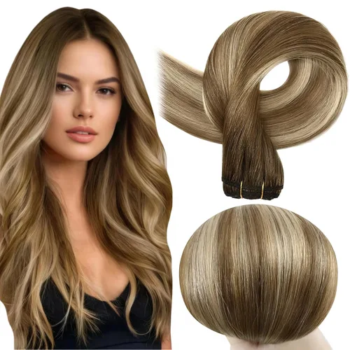 Vista 63 de Full Shine Extensiones de trama de cabello humano, cabello natural negro brillante, para mujeres, 1.76 oz (50 g), 10 pulgadas (25.4 cm), cabello