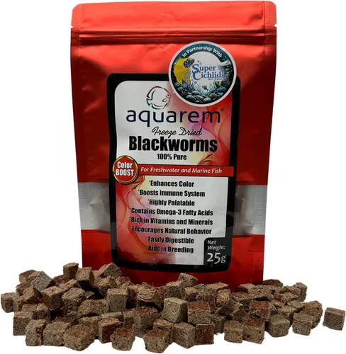 Vista 10 de Super Cichlid Alimento de pescado liofilizado para gusanos negros (0.53 oz)