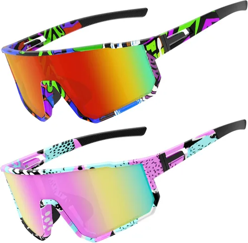 Vista 13 de Gafas de sol deportivas para niños, polarizadas, con protección UV400, para niños y niñas, para béisbol, softbol, ciclismo