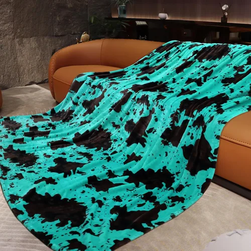Vista 31 de Manta de vaca para niños de 40 x 50 pulgadas, ropa de cama de forro polar ultrasuave para niños y niñas, manta ligera para cochecito de bebé, bonita