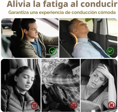 Vista 2 de 2 almohadas para el cuello del automóvil, ultra cómodas para conducir, almohada suave para reposacabezas de automóvil como nubes, hace que tu