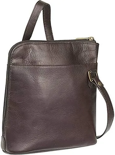 Vista 3 de Le Donne Bolso bandolera de piel con cremallera en L