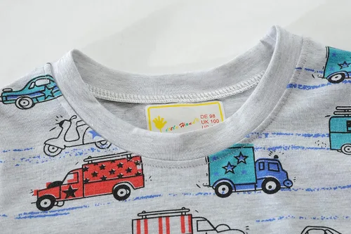 Vista 23 de Little Hand Pijamas para niños pequeños, Monster Truck 100% algodón, dinosaurio para niños, 2 piezas, ropa de dormir, conjuntos de ropa de dormir