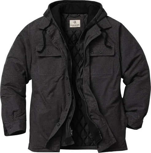 Vista 9 de Legendary Whitetails - Chaqueta Maplewood tipo camisa con capucha para hombre Cuadros de bisonte antiguo