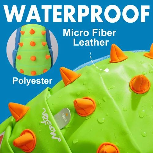 Vista 2 de NOHOO Mochila para niños pequeños, mochila impermeable para niños, divertida mochila de viaje de dinosaurio para niños y niñas (de 3 a 8 años)