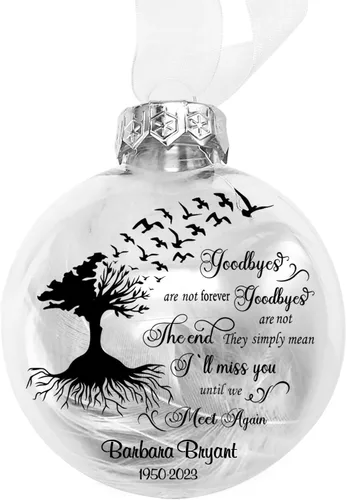 Vista 14 de Adornos de bola personalizados, árbol colgante de bola de fotos personalizada, bolas de decoración de Navidad, bola de adornos rellenables de plumas