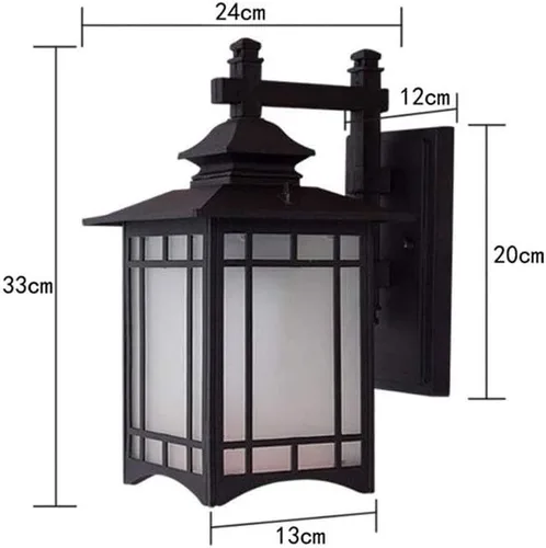 Vista 2 de Lámpara de pared cuadrada europea al aire libre impermeable anticorrosión lámpara de pared lámpara de pared de aluminio al aire libre lámpara