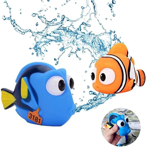 Vista 4 de Juguete de ducha para niños, juguetes de chorro de baño para bebés, juguetes de agua para bañera de tiburón, 4 juguetes de piscina para bebés