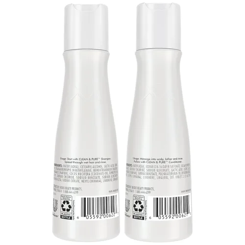 Vista 2 de Nexxus Champú y Acondicionador de Viaje, Limpio y Puro – Productos para el Cabello con Proteína de Elastina y Minerales Marinos, Sin Sulfatos, 3 Oz