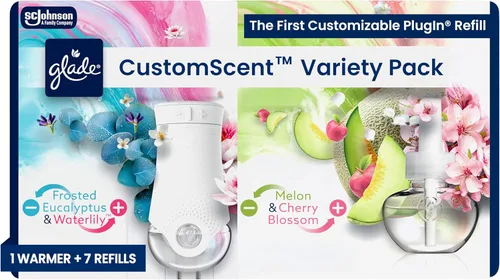 Vista 13 de Glade PlugIns Refills with CustomScent Technology, Eucalyptus & Waterlily, 1 Warmer + 2 Refills