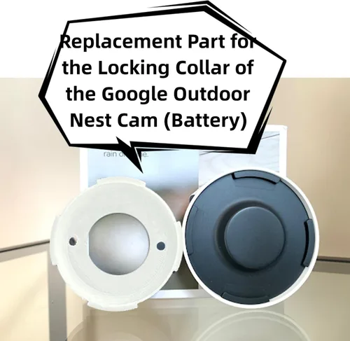 Vista 4 de TEYOUYI Placa de montaje para cámara Google Nest, pieza de repuesto para cámara Nest Cam al aire libre (batería), collar de bloqueo, accesorio