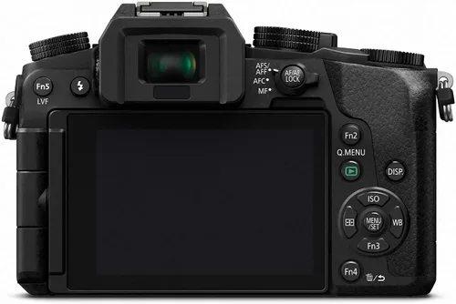 Vista 2 de Panasonic LUMIX - Cámara digital G7 4K, con lente LUMIX G Vario de 0.551-1.654 in Mega O.I.S., accesorio avanzado y paquete de viaje (negro)