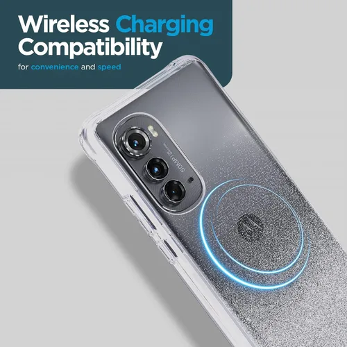 Vista 5 de Case-Mate Funda para Motorola Edge 2022 – Sheer Ombre [protección contra caídas de 10 pies] [Compatible con carga inalámbrica] Funda de lujo