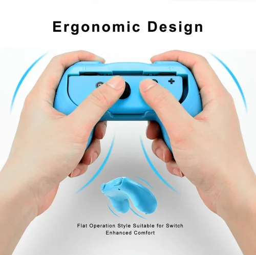 Vista 6 de Kit de agarre para mandos Nintendo Switch Joy-Con empuñaduras de mano compatibles con mandos de modelo Nintendo Switch OLED paquete de 2
