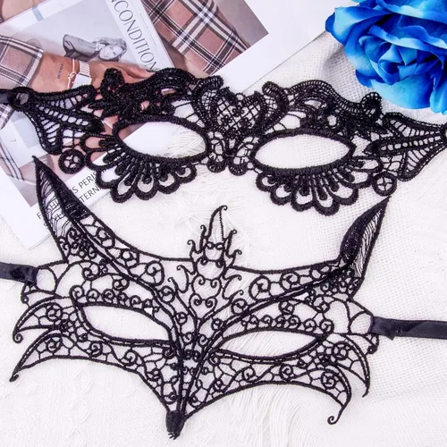 Vista 4 de SIQUK 20 máscaras venecianas de encaje para mujer