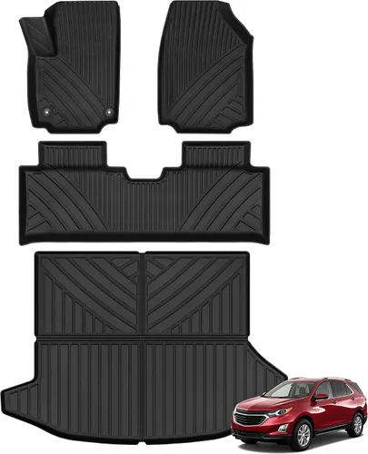 Vista 10 de YITAMOTOR Juego de alfombrillas para Chevrolet Equinox 2018-2024, juego de forro de carga de ajuste personalizado para delantero y segundo asiento