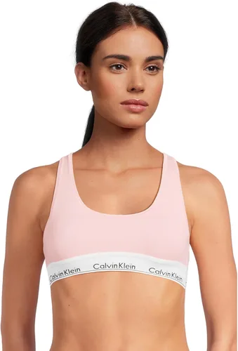 Vista 37 de Calvin Klein Bralette moderno de algodón elástico V-Day sin forro Gris Caliente