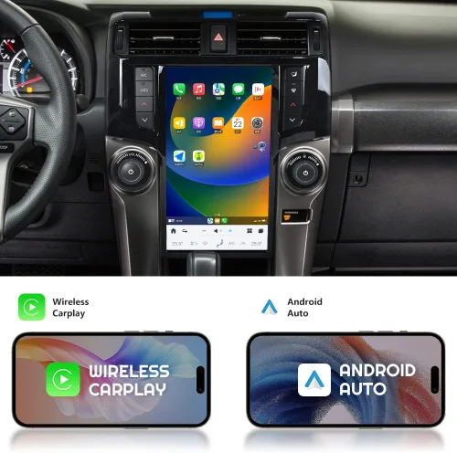 Vista 3 de aoonav 13.6 pulgadas Android 13 Car Stereo Radio Actualización para Toyota 4Runner 2009-2018 Reproductor de video multimedia navegación GPS 1080P