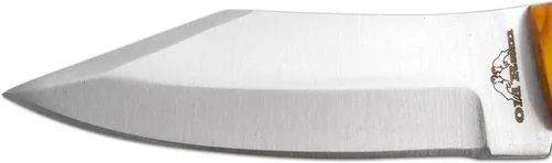 Vista 4 de Collection - Cuchillo de caza de hoja fija resistente, cuchillo afilado de acero inoxidable para exteriores con funda de cuero (BLP-2028)