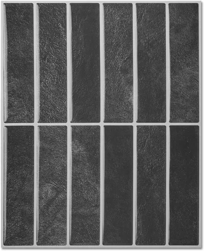 Vista 9 de LONGKING 10 hojas azules de despegar y pegar para pared de cocina, azulejos de pared contra salpicaduras de cocina, azulejos impermeables para baño