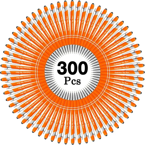 Vista 60 de Hasta 500 bolígrafos personalizados a granel con logotipo de mensaje de nombre comercial, bolígrafos grabados personalizados con lápiz óptico