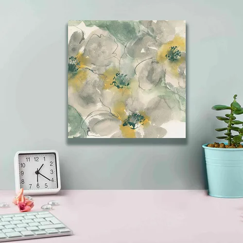 Vista 4 de Epic Graffiti 'Silver Quince II' por Chris Paschke, arte de pared en lienzo, 12 x 12 pulgadas