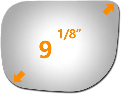 Vista 3 de WLLW Vidrio de espejo para 2004-2008 NISSAN TITAN 2005-2009 NISSAN ARMADA 2004 NISSAN PATHFINDER ARMADA Solo lado del conductor Izquierdo Plano