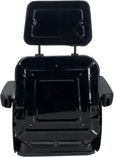 Vista 6 de Asiento de suspensión universal para tractor, asiento de carretilla elevadora ajustable de 6/5.906 in con pista deslizante, reposabrazos