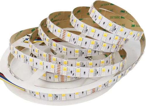 Vista 6 de LEDENET SMD 5050 - Tira de luces LED de doble fila de 24 V RGB+CCT, 600 LED, RGB-CW-WW, cambio de color, temperatura ajustable, RGBW RGBWW, cinta