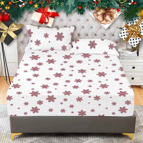 Vista 10 de YIYEA Sábana bajera ajustable floral con funda de almohada, sábana bajera de microfibra de doble cepillado de alta calidad, bolsillo profundo de 16